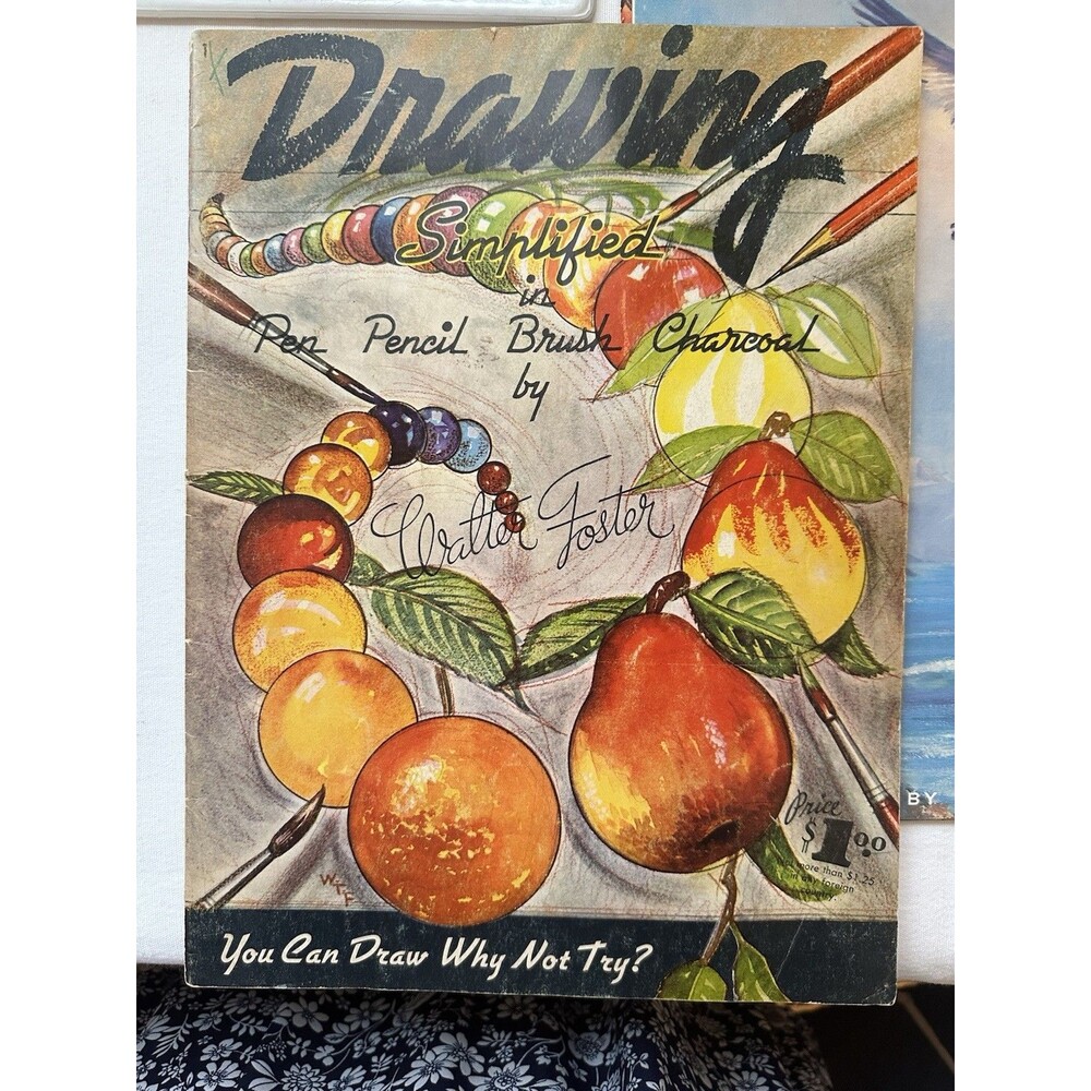 Drawing Simplified in Pen, Pencil, Brush Charcoal Walter T. Foster Art Books #1